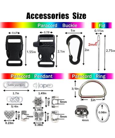 MONOBIN Paracord Bracelets Kit - 30 Colors 4mm & 6 Colors 2mm Paracord Craft Kit with Accessories for Kids and Adults - Multicolor Paracord Projects - Buy Online on GoSupps.com