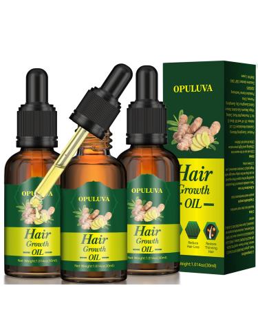 Ginger Germinal Oil Ginger Hair Growth Serum Hair Growth Oil Hair Growth for Women&Men Stronger Thicker Longer Hair Thinning Treatment 3Pack 30ML