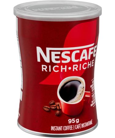 NESCAFE Rich Instant Coffee Responsibly Sourced Made From Coffee Beans Just Add Hot Water 95 g Tin Case of 12 - Buy Online on GoSupps.com