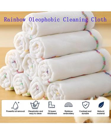 Rainbow Oleophobic Cleaning Cloth 12-Layer Thickened Magic Cleaning Cloth Super Heavy Oil Cleaning Cloths Reusable Washable All-Purpose Dishwashing Cloth for Kitchen (15pcs 30 * 30cm) 30*30cm 15pcs - Buy Online on GoSupps.com