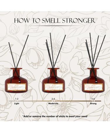 Salking Jasmine & Lily Room Diffuser - 240ml Natural Essential Oil Fragrance Set with Rattan Sticks for Home Office & Spa - Buy Online on GoSupps.com