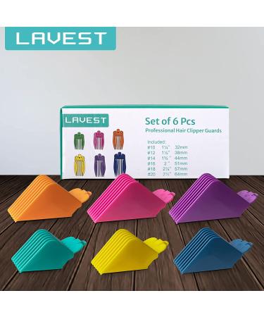 6 Professional Extra Long Hair Clipper Guards Cutting Guides Fits for Most Wahl Clippers  Color Coded Clipper Guards Replacement - 1.25"  1.5"  1.75"  2"  2.25" & 2.5" (#10  12  14  16  18  20) 6Pcs Guards - Buy Online on GoSupps.com
