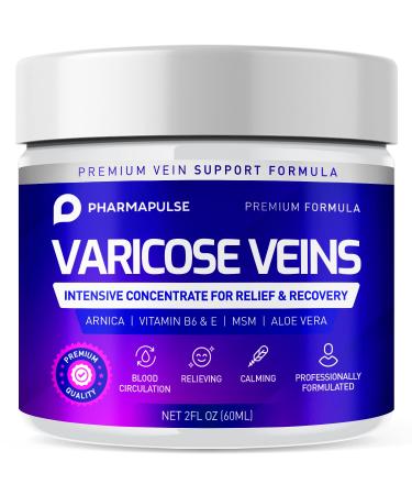 Varicose Veins Cream, Varicose Vein & Soothing Leg Cream, Natural Varicose & Spider Veins Treatment, Strengthen Capillary Health, Improve Blood Circulation, Tired and Heavy Legs Fast Relief 4oz 4 Fl Oz (Pack of 1)