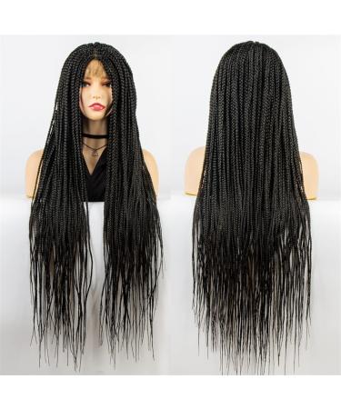 Hair Scrunchies Hair Bun Synthetic Full Lace Wig Bun for Women Braided Braids Black 36 Inch Braided Hair Ladies Hair Accessories Wig Braids Women Hair Bun (Color : 1B27)