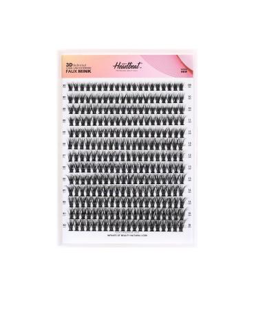 Buy Lashes Clusters 9-16mm C/D Curl Faux Mink - Soft Eyelash Extensions for DIY | Happy Heartbeat - Buy Online on GoSupps.com