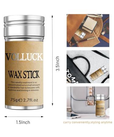 VOLLUCK Hair Wax Stick for Men & Women - Non-Greasy Styling Cream for Wigs & Edge Control 2.7 OZ - #1 Hair Wax Stick - Buy Online on GoSupps.com