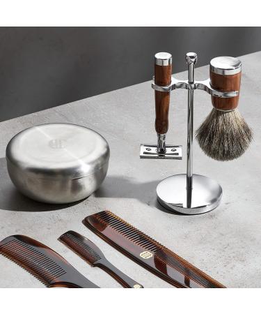 Shop Benjamin Barber Classic 3-Part Razor Set | Stylish Wood Safety Razor Shaving Brush & Safety Plane for Premium Shaving Experience - International Shipping Available - Buy Online on GoSupps.com