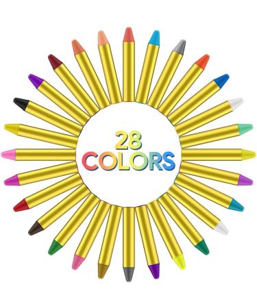 URAQT Face Paint Crayons - 28 Colors Non-toxic Body Painting Kit for Kids, Halloween Makeup, Christmas Party - Safe & Easy to Use - Buy Online on GoSupps.com