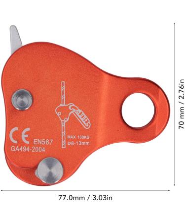 Alomejor Aluminum Alloy Climbing Rope Gripper - Self-Protecting Via Ferrata Clamp for 8-13mm Ropes - Outdoor Climbing Gear - Orange - Buy Online on GoSupps.com