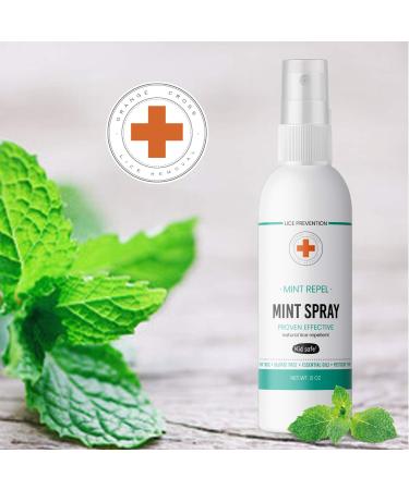 Orange Cross Lice Prevention Mint Spray | Natural Ingredients | Made in USA | No Parabens or Sulfates | 8oz | The Lice Experts - Buy Online on GoSupps.com