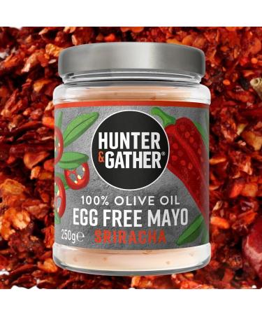 Hunter & Gather 100% Olive Oil Egg-Free Sriracha Mayo 250g - Keto & Vegan Friendly - Gluten & Soy Free - Buy Online on GoSupps.com