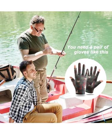 Enjoyaa UV Sun Protection Gloves for Outdoor Sports - Touchscreen Slipproof 2-Finger Gloves for Fishing Hunting Cycling Golf for Men & Women - Buy Online on GoSupps.com