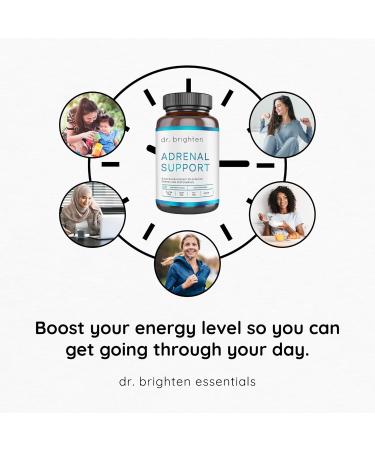 Dr. Brighten Adrenal Support - Dietary Supplement with Ashwagandha to Support Healthy Energy Levels and Stress Response 60 Count (Pack of 1) - Buy Online on GoSupps.com
