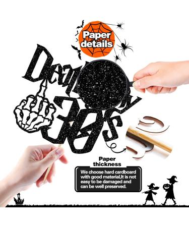 Hequoyer Black Glitter Death to My 30's Cake Topper Rip Thirties/Kissing My 30's Goodbye Cake D cor Happy 40th Birthday Party Decoration Supplies - Buy Online on GoSupps.com