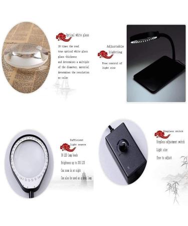Lightweight Magnifying Glass High Magnification High Definition Desktop 10 Times Magnifying Glass with Led Light for The Elderly to Read Watch Repair Tools Lofty Ambition - Buy Online on GoSupps.com