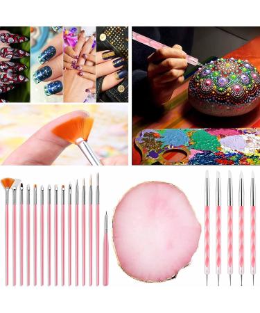 Ncana 21 Pcs Nail Art Brushes Set - Manicure Design Tools for Home Salon DIY Makeup - Buy Online on GoSupps.com