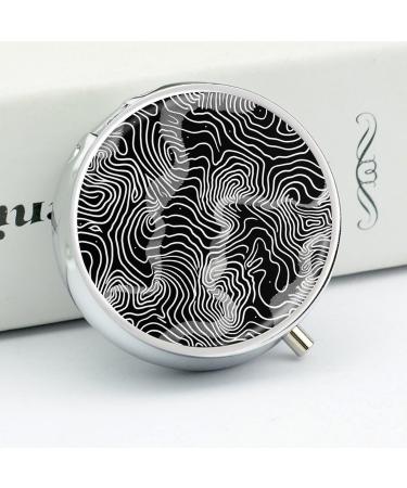 Buy Round Travel Pill Box - 3 Compartment Portable Medicine Organizer with Thin White Lines - Ideal for Purse & Pocket - International Shipping Available - Buy Online on GoSupps.com