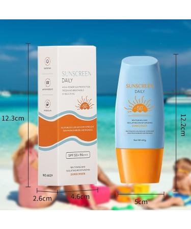Water Resistant Sunscreen SPF 50+ Gentle Formula Moisturises Non-Greasy Sun Cream Advanced Sunscreen Providing Effective UVA + UVB Protection Daily UV Protection Lotion for Face Body Neck 60g - Buy Online on GoSupps.com