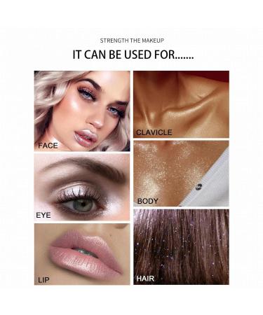 Shimmer Highlighter Powder Stick - Long Lasting Illuminating Makeup for Eyes, Face & Body - White Shade (0.32 oz) - Buy Online on GoSupps.com