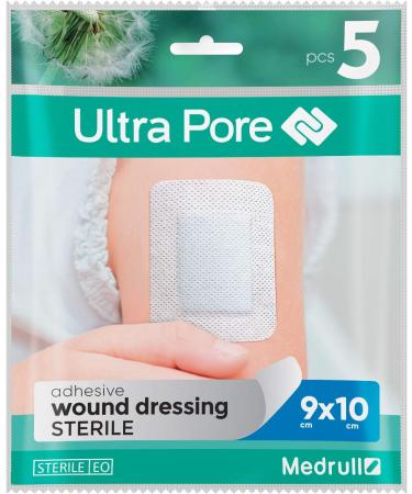 Medrull Sterile Wound Association 10x9 cm - Strong Adhesive Ultra Pore Protection for Cuts & Scratches - 75 Individually Packaged Wound Dressings - Buy Online on GoSupps.com