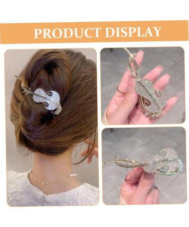Beatifufu Rhinestone Twist Clip French Pins Hair Twist Womens Hair Barrettes Chinese Hair Clamps Pipa Hair Clip Hair Clips for Fine Hair Banana Hair Clips for Women Hair Pins for Buns - Buy Online on GoSupps.com
