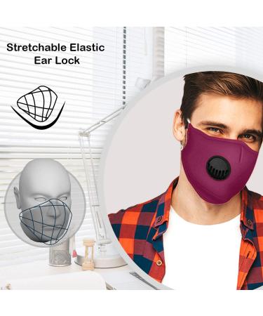 Washable Face Mask with Filter(Red) Reusable Face Mask with Activated Carbon Filter Breathable Face Mask all-round Protection from Pollution Cotton Face Covering - Buy Online on GoSupps.com