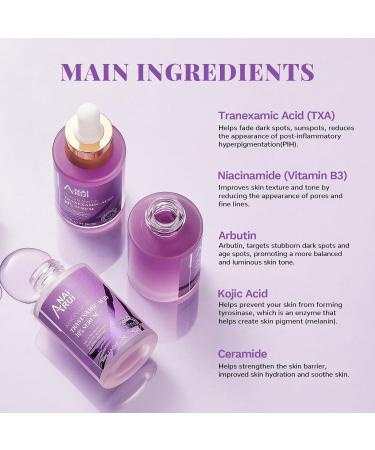 ANAI RUI 10% Tranexamic Acid Serum With Niacinamide Kojic acid Arbutin Ceramide for Uneven Skin Tone 1.05 FL.Oz - Buy Online on GoSupps.com