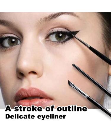 Eye Liner Makeup Brush | Slanted Flat Angle Brush | Slanted Thin Eyeliner Brush Fine Angled Eyeliner Brush Slanted Eyeliner Brush Small Slanted Eyeliner Brush for Precise Flicks - Buy Online on GoSupps.com
