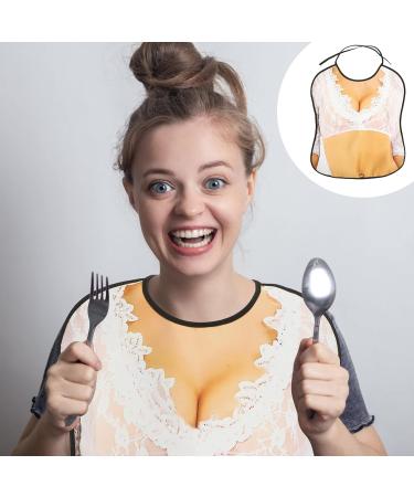 Novelty Adult Bibs for Women - Funny Washable Clothing Protectors for Elderly - Perfect Gag Gift for Ladies - White Adult Aprons - Buy Online on GoSupps.com