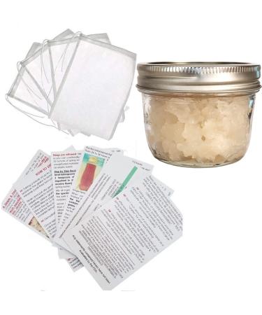 One Third Cup Original Florida Sun Kefir Live Water Kefir Grains PLUS 4 Brewing Bags