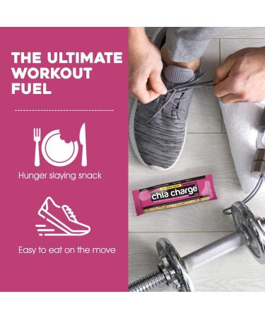 Chia Seed Mini & Big Flapjacks Pack - Berry Energy Bars - Nut Free & Sugar-Free - 20 Count - Ideal for Running, Gym, Cycling - Healthy Snack - Buy Online on GoSupps.com