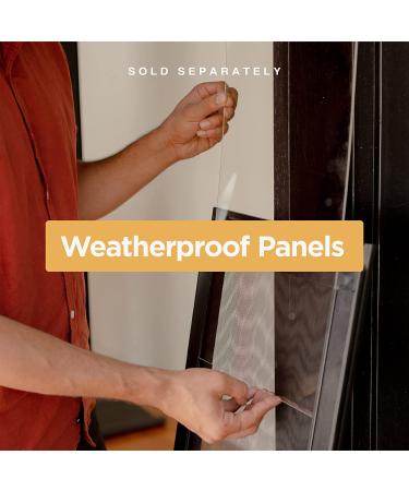 Hakuna Pets Patio Pet Door for Sliding Doors | Easy DIY Install | Magnetic Closure | Durable UV Resistant Mesh | Large, Black | Ideal for Rentals - Buy Online on GoSupps.com