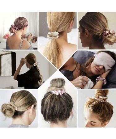 nuoshen 12 Pieces Scrunchies Elastic Satin Scrunchy Silk Scrunchies for Women Girls Hair Accessories 12 count (Pack of 1) - Buy Online on GoSupps.com