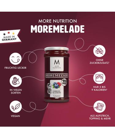 Buy MORE NUTRITION Moremelade 4x240g - Raspberry Blueberry Light Fruit Spread | International Shipping Available - Buy Online on GoSupps.com