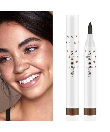 Gocohhi freckles pen natural lifelike fake freckled make-up pen durable waterproof neutral light freckle make-up tools (dark brown)