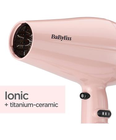 BaByliss Rose Blush 2200W Hair Dryer - Powerful Ionic Lightweight Dryer (Pink) - Buy Online on GoSupps.com