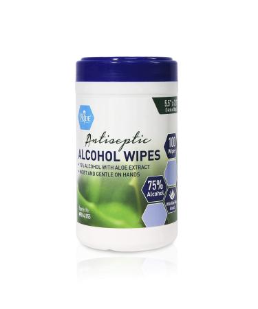 Medpride Hand Wipes With 75% Alcohol 100 Pack  Gentle Sanitizing Wet Wipes - Cleaning Sanitizer Wipes With Aloe Vera - Disposable Moisturizing Personal Wipes- 5.5'' x 7.8'' - Buy Online on GoSupps.com