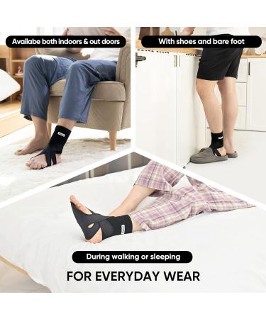 Drop Foot Brace - Adjustable AFO Ankle Brace for Walking | Stroke Recovery Support Comfortable & Breathable (Large/Right - Buy Online on GoSupps.com