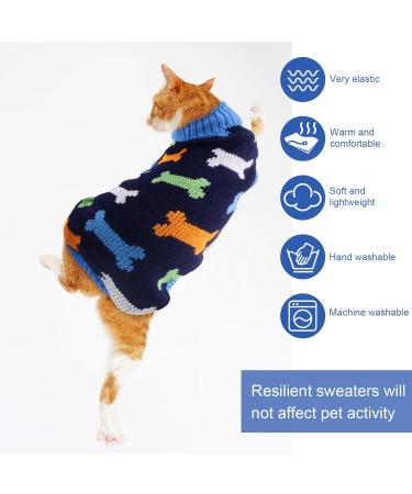 Buy Actoys Cat Sweater - Warm Winter Clothing for Cats in Black (Size S) | Stylish & Cozy Cat Apparel - Buy Online on GoSupps.com