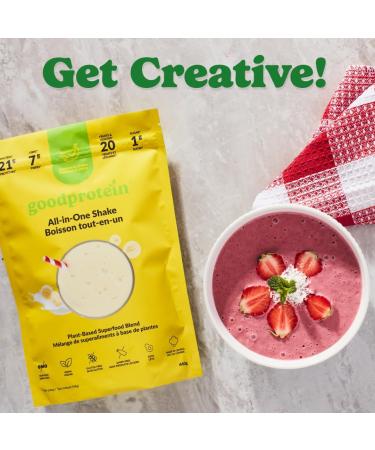 Good Protein Vegan Plant-based Protein Powder 100% Natural Non-GMO Dairy-free Gluten-free Soy-free No Added Sugar and Nothing Artificial. Bananas & Cream All-in-One Shake 880 grams Bananas & Cream 880 g - Buy Online on GoSupps.com