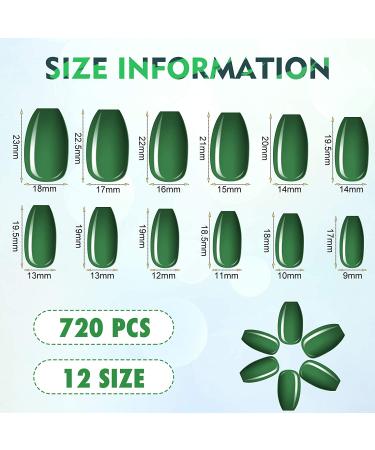 720Pcs 30 Sets Medium Square False Nails - Classic Color Glossy Press-On Ballerina Coffin Nails for Women & Girls | DIY Full Cover Artificial Fake Nails - Buy Online on GoSupps.com