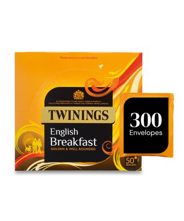 Twinings English Breakfast Tea Enveloped Tea Bags 6 Boxes of 50 Individually Wrapped Tea Bags - Buy Online on GoSupps.com