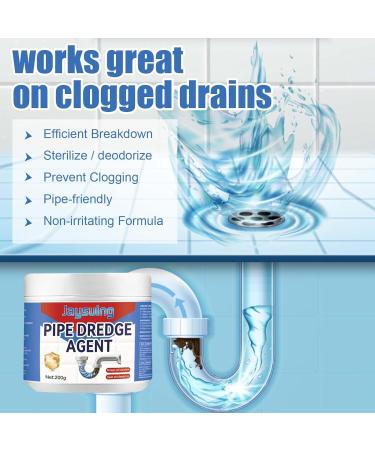 Powerful Pipe Dredge Agent Pipe Dredge Deodorant Sink Drain Cleaner Toilet Pipe Dredging Agent Kitchen Dredging Deodorant Clogged Channel Agent 200g (1pc) - Buy Online on GoSupps.com