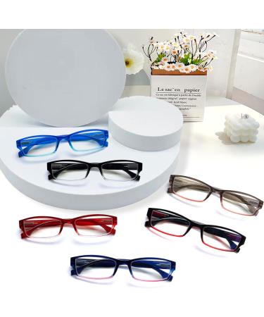 NORPERWIS 6 Pack Reading Glasses for Men & Women - Comfortable Spring Hinges Mix Colors 2.00x Magnification - Buy Online on GoSupps.com