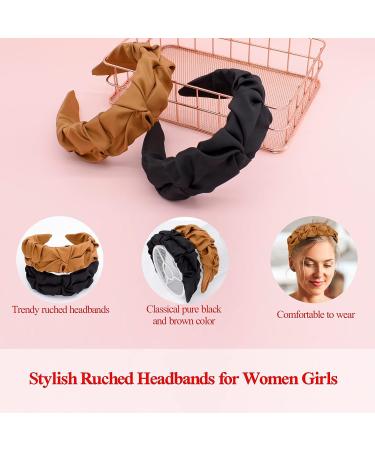 Designer BEGOOD Knot Headband Set for Women - Black and Brown Fashion Hair Accessories - Buy Online on GoSupps.com