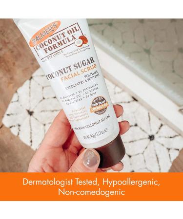 Buy Coconut Oil Sugar Facial Scrub 90g - Natural Exfoliator for Radiant Skin | International Shipping Available - Buy Online on GoSupps.com