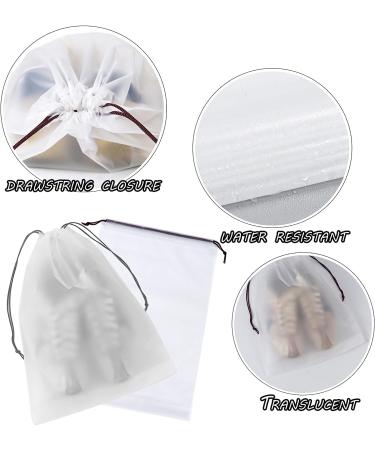 FunBuy 12PCS Translucent Travel Shoe Bags - Small 16 x 12 Clear Drawstring Dust-proof Storage Organizer - Buy Online on GoSupps.com