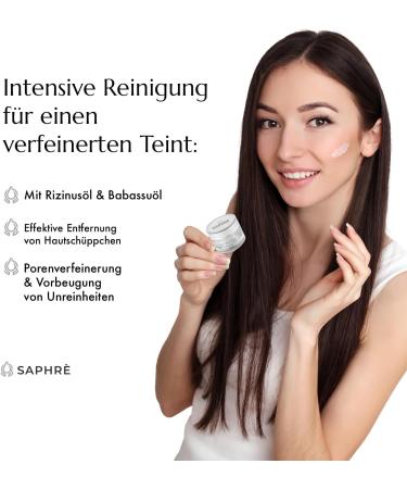 Saphr Micro Peeling gentle facial peeling with quartz and lactic acid for fine pores and smooth skin antibacterial and pH neutral 100 ml - Buy Online on GoSupps.com