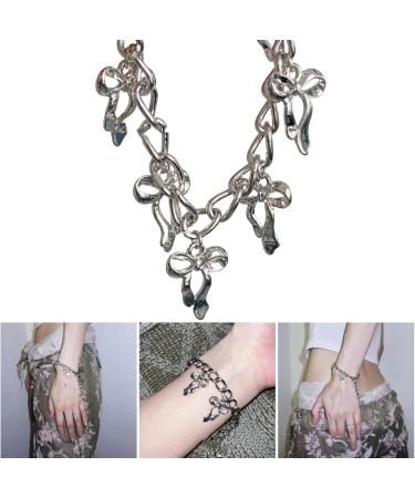 OralGos Fashion Metal Bow Pendant Bracelet - Cute Adjustable Jewelry Gift for Women & Girls - International Shipping Available - Buy Online on GoSupps.com