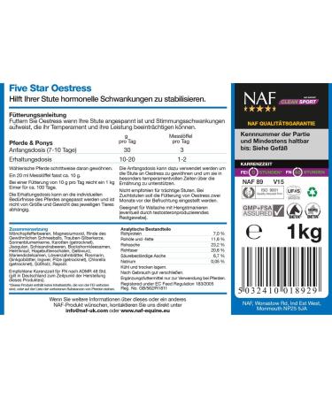 NAF Five Star Oestress White 2.5kg - Hormonal Balance Support for Horses - Buy Online on GoSupps.com